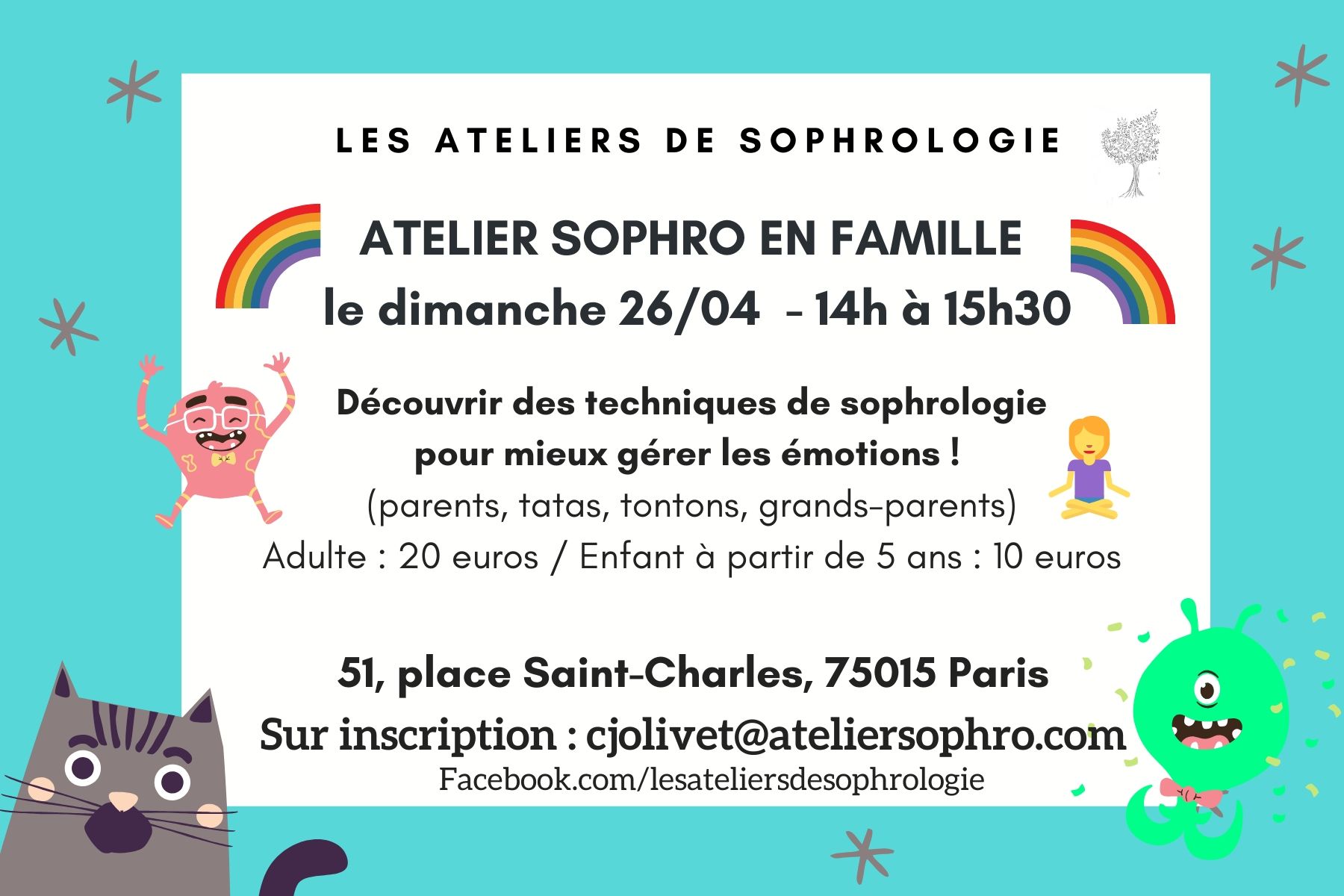 Atelier de sophrologie parents / enfants Paris 15
